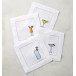 Bevande Set of 4 Cocktail Napkin 6 x 6 White Multi