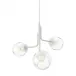 Caledonia White Chandelier with 3 Globes (Special Order)