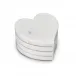 Marble Heart Coasters , Set Of 4 - White