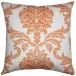 Picnic Orange Ivory Floral 20 x 20 in Pillow