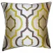Verde Lime and Tan Ornate Pillow
