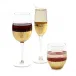 Gold Standard 24 Pc Faceted Drinking Glass Unit Includes 3 Styles: Champagne Flute, Stemless Glass, Wine Glass – Glass