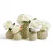 Countryside Set of 5 Green Embossed Cane Webbing Pattern Vases Includes 5 Styles Ceramic