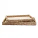 Set of 2 Hand-Crafted Sea Grass and Rattan Oversized Decorative Square Trays Sea Grass/Rattan