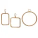 Reflections Set of 3 Hanging Mirror (minor imperfections and variations are natural characteristic of material and hand-crafted origin) Cane/Mirror