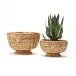 Bati Set of 2 Pedestal Baskets Cane