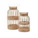 Set of Two Bamboo Weaving Lantern / Vase