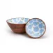 Hydrangea Hand-Crafted Wood Bowl, Set of 2