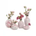 Set of Five Pink Chinoiserie Vase