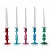 Mercury Glass Set of 5 Candlesticks Includes 5 Colors