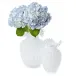 Glass Pearl White Vases Set of 2