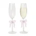 Pink Bow Champagne Glass