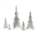 Set of 5 Hand-Crafted Silver Trees Includes 5 Sizes