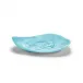 15" Archipelago Aqua Marbleized Organic Shaped Platter Resin