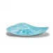 23" Archipelago Aqua Marbleized Organic Shaped Platter Resin