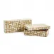 Set of 2 Galerie Diamond Cover Box MDF/Resin/Bone