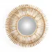 Round Cane Hand-Crafted Wall Mirror Cane/ Glass