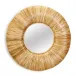 36" Eclipse Hand Woven Cane Wall Mirror Cane/ Glass