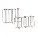 Lavoisier Three Set of 2 Silver Flower Vases Stainless Steel/Glass