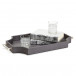 Regency Decorative Gray Rectangle Tray with Nickel Acrylic Handles Vegan Leather