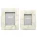 White Quartz Set of 2 Photo Frames in Gift Box (4" x 6", 5" x 7") Genuine White Quartz/Iron/Glass