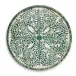 Jaipur Palace Green/White Inlaid Decorative Round Serving Tray