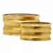 Golden Wave Set of 2 Planters Recycled Aluminum