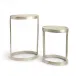 Broome Street, Set of 2 Industrial Round Accent Nested Table Recycled Aluminum