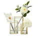 Rectangular Windows Set of 3 Vases/Candleholders In 3 Sizes Glass/Metal