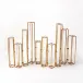 Lavoisier Set of 10 Hinged Flower Vases with Antiqued Gold Finish Metal/Glass