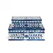 Set of 2 Jaipur Palace Blue & White Tear Hinged Cover BoxBone/Resin