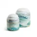 Aqua Sea and Landscape Set of 2 Round Jars with Lid Porcelain