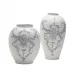 Mykonos Set of 2 Blue and White Vases (dry flowers only) Ecomix