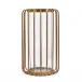 Charlton 20" Antique Gold Hurricane Pillar Candleholder/Vase with Removeable Glass Holder Aluminum /Glass