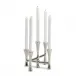 Nobis Silver Taper Candle Holder Holds 5 Candles Aluminum