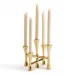 Nobis Golden Taper Candle Holder Holds 5 Candles Aluminum