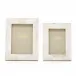 Pearly White Set of 2 Photo Frames in Gift Box (4" x 6", 5" x 7") Mother of Pearl/Glass