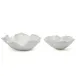 Set of 2 White Free Form Bowls Ceramic