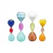 Color Spectrum Set of 4 Sand Timers in Gift Box Includes 2 Sizes/4 Colorways: Orange, Blue, Brown, Purple Glass