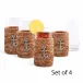 Wicker Rattan Anchor Tall Glasses Set of 4