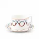 Wellington Bit Pattern Bone China Cup and Saucer