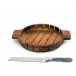 Harvest Round Bread Board With Pewter Wheat Knife