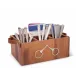 Equestrian Horse Bits Leather Handles Flatware Caddy