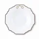 Gold Bit Gold Rim Bone China Scallop Soup Plate