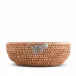 Wicker Rattan Orchid Serving Bowl