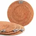 Wicker Rattan Orchid Round Placemat Set of 4