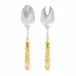 Aladdin Brilliant Gold Fleck Salad Serving Set 9.75"L