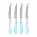 Aladdin Brilliant Light Blue Steak Knives - Set of 4 9"L