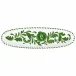 Arezzo Green Narrow Oval Platter 16"L, 4.75"W