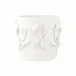 Bougainvillea Garden White Cachepot Short 11.25"D, 10"H